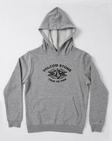 Volcom Boys Stamped Pullover Fleece - Teens Heather Grey
