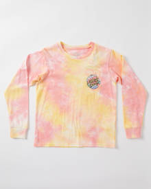 Santa Cruz Girls Crane Dot Ls Tee - Teens Pink Tie Dye