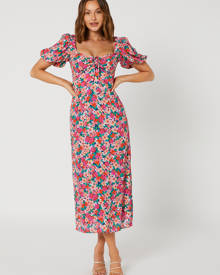 Charlie Holiday Valentina Midi Dress Femme Floral