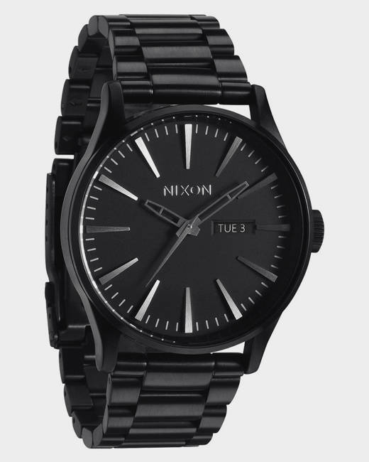 Nixon Porter Leather Watch - All Black