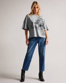 Ted Baker Glitched Graphic Oversized T-Shirt