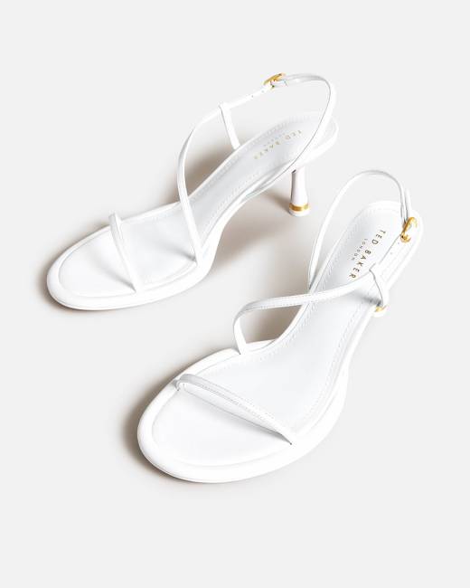 Ted Baker JOSEEI Buckle Detail Flat White Sandal | White sandals flat, White  sandals, White flats