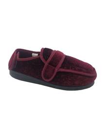 Comfylux Diana Ladies Full Extra Wide Adjustable Touch Blue or Burgundy Slippers 