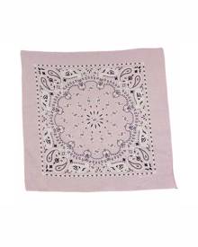 1pce Bandana 54x54cm Skull with Paisley Design Black and White