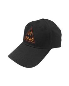 Def Leppard Baseball Cap Tri Band Logo  Official  Strapback - Black