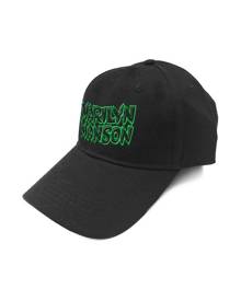 Marilyn Manson Baseball Cap Band Logo Say10  Official  Strapback - Black