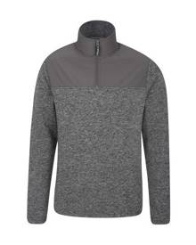 Mountain Warehouse Mens Panel Fleece Top Lightweight Sweater Jumper Pullover - Grey Mountain Warehouse Mens Panel Fleece Top Lightweight Sweater Jumper Pullover - Grey