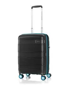 American Tourister Litevlo 55cm Expandable Hardside Suitcase Black/Turquoise Small American Tourister Litevlo 55cm Expandable Hardside Suitcase Black/Turquoise Small