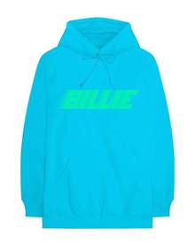 Billie Eilish Hoodie Logo And Blohsh  Official Neon  Pullover - Blue