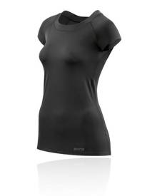Skins Womens SKINS DNAmic Advanced Short Sleeve T Shirt Tee Top Black Sports 