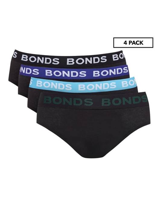 7 Pack Bonds Mens Hipster Everyday Underwear Briefs Black Blue Grey