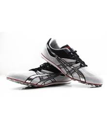 New Mens Asics Hyper Ld 4 Running Long Distance Spikes Training Runners Shoes Synthetic - White/lightning/ flame