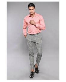 Wessi Mens  Checked Trousers - Grey