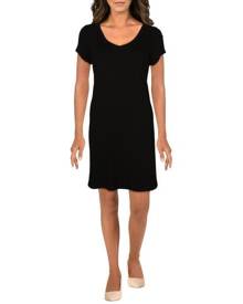 A-Line Women's Dresses T-Shirt Dress - Color: Black