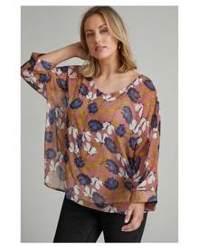 Womens Sara Batwing Top Floral Print