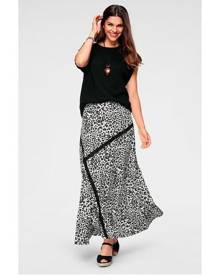 Womens Urban Patchwork Animal Maxi Skirt Animal Print