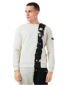 Hype Mens Bleach Tie Dye Sweatshirt (Off White/Black) - HY6453