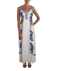 Tiare Hawaii Women's Dresses Maxi Dress - Color: White/Blue