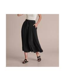 Preview Belted Pull On Midi Skirt - Black