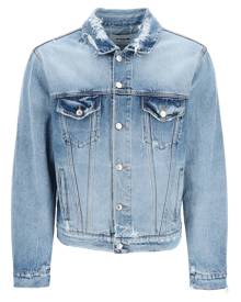 MSGM DISTRESSED DENIM JACKET