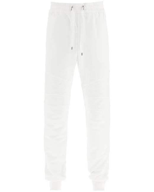 Balmain Multicuts Monogram Nylon Jog Pants In Black