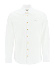 VIVIENNE WESTWOOD POPLIN SHIRT WITH ORB EMBROIDERY