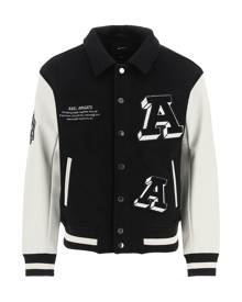 AXEL ARIGATO 'ILLUSION' VARSITY JACKET WITH FAUX LEATHER SLEEVES