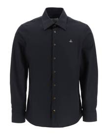 VIVIENNE WESTWOOD POPLIN SHIRT WITH ORB EMBROIDERY