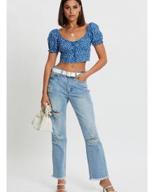 Mid Rise Boyfriend Jeans - Ally Fashion