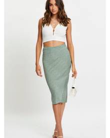 Polka Dot Slip Midi Skirt - Ally Fashion