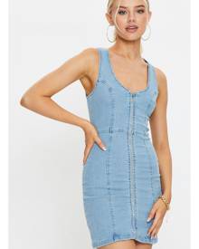 Sleeveless Denim Scoop Neck Mini Dress - Ally Fashion Sleeveless Denim Scoop Neck Mini Dress - Ally Fashion