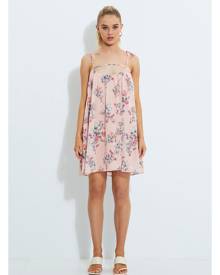 Ally Fashion Designer Floral Print Tie Shoulder Swing Dress Ally Fashion Designer Floral Print Tie Shoulder Swing Dress