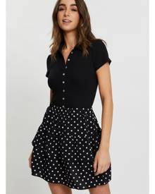 Polka Dot Ruffle Skirt - Ally Fashion