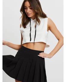 Sleeveless Crop Hoodie - Ally Fashion