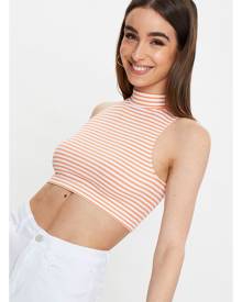 Seamless Stripe Turtleneck Top - Ally Fashion