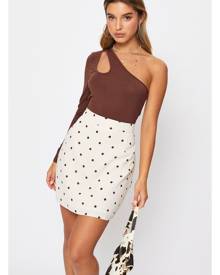 Polka Dot Mini Skirt - Ally Fashion