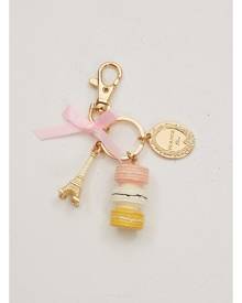 Paris Macaroon And Locket Charm Keyring - Ally Fashion Paris Macaroon And Locket Charm Keyring - Ally Fashion