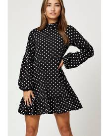 Shirred Skater Dress - Ally Fashion