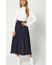 Polka Dot Midi Skirt - Ally Fashion