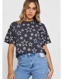 Ally Fashion Short Sleeve Jersey All Over Star Print T Shirt