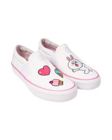K-SWISS - K-SWISS Court Vulc Slip-On LINE FRIENDS CN รองเท้าลำลองผู้หญิง