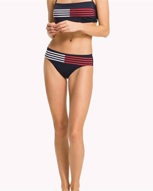 Tommy Hilfiger Women's Classic Logo Basic Bikini Briefs 3-Pack -  Grey/Red/Blue