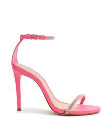 Fabienne Stretch Leather & Vinyl Sandal - 6 Pink Stretch Leather & Vinyl