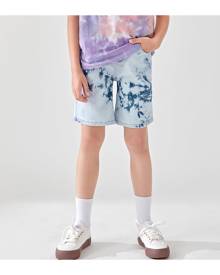 SHEIN Boys Tie Dye Denim Shorts