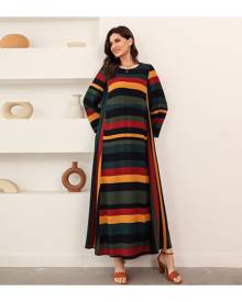 SHEIN Striped Long Tunic Dress