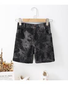 SHEIN Boys Tie Dye Denim Shorts