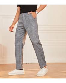 SHEIN Men Plaid Tailored Pants