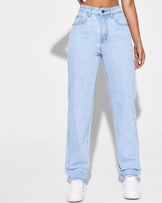SHEIN Letter & Figure Graphic Jeans