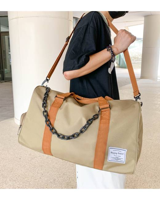 Yangjiaxuan Mens Leather Travel Bag Crazy Horseskin Shoulder Messenger Bag Large Capacity Duffel Bag Color : Black
