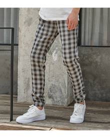 SHEIN Men Plaid Tapered Pants